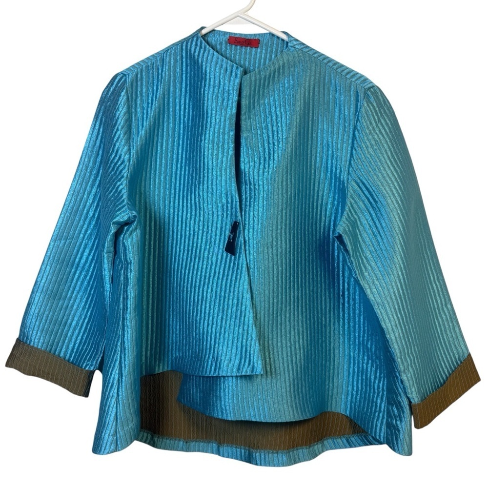 Saint Gil Paris Vintage Art‎ to Wear Single Button Lightweight Coat Lagenlook
